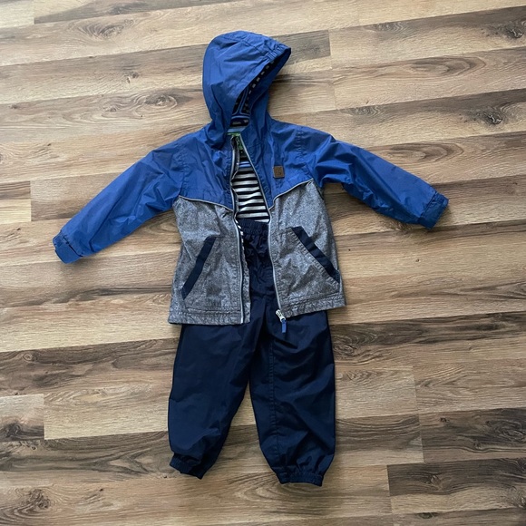 Blue Fall or spring 3t jacket and splash pants set, Peluche et Tartine - Picture 2 of 5